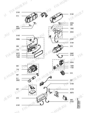 Взрыв-схема посудомоечной машины Juno JSI6466-W - Схема узла Electrical equipment 268